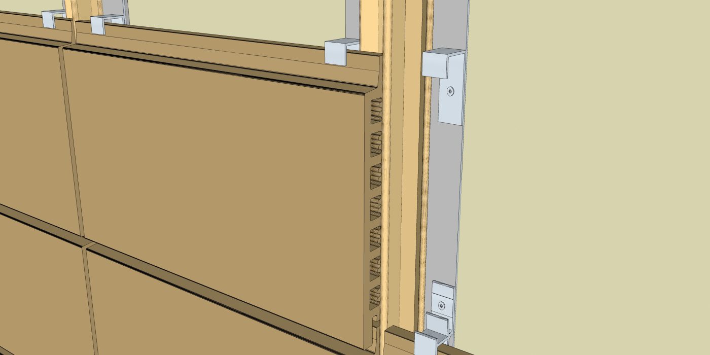 Argeton Vertical Construction Installation of the top tile row